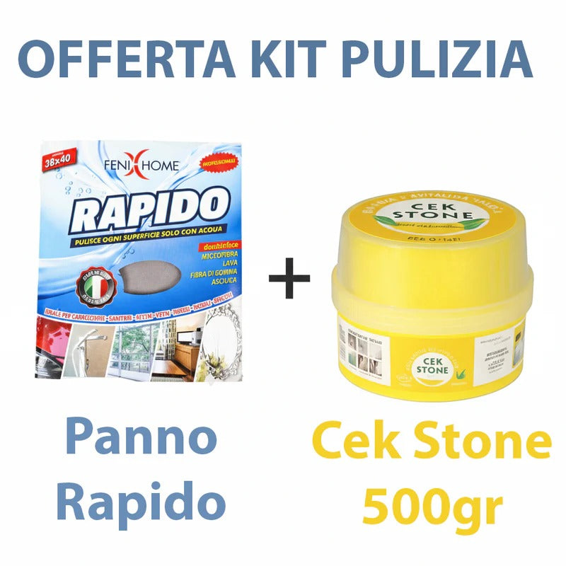 ✨ Confezione Panno Rapido (3 Panni) + Cek Stone